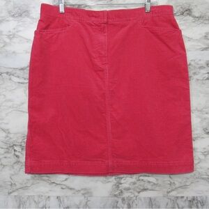 Jones Sport Pink Corduroy Casual Skirt Size 14 NWT
